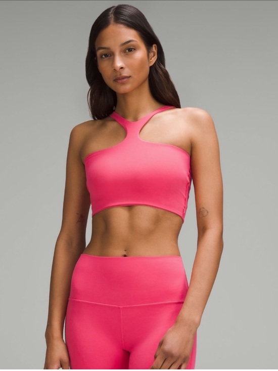 lululemon athletica Other - Lululemon Bend This V and Racer Bra Light Support A-C Cups Glaze Pink Size L/XL